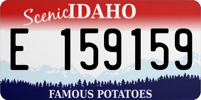 ID license plate E159159