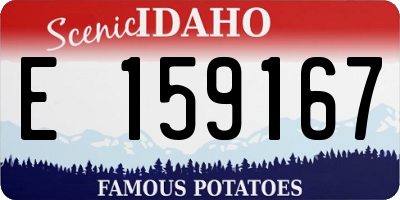 ID license plate E159167
