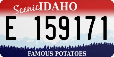 ID license plate E159171