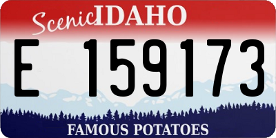 ID license plate E159173