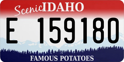 ID license plate E159180