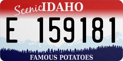 ID license plate E159181