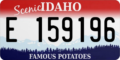ID license plate E159196