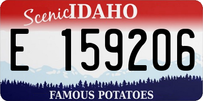 ID license plate E159206