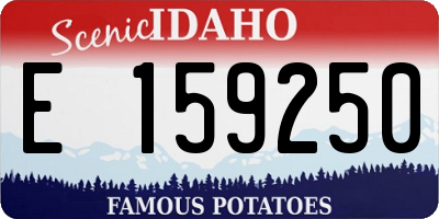 ID license plate E159250