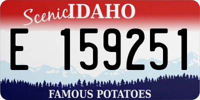 ID license plate E159251