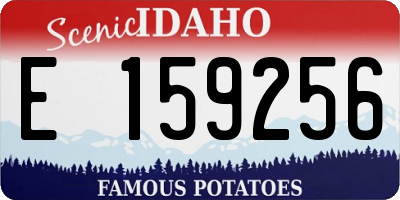 ID license plate E159256