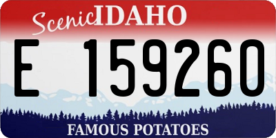 ID license plate E159260
