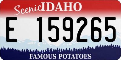 ID license plate E159265