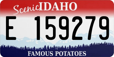 ID license plate E159279