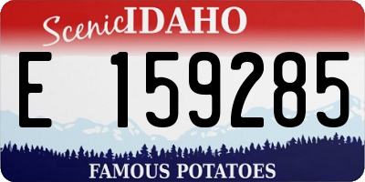 ID license plate E159285