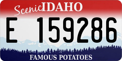 ID license plate E159286