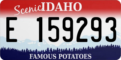 ID license plate E159293
