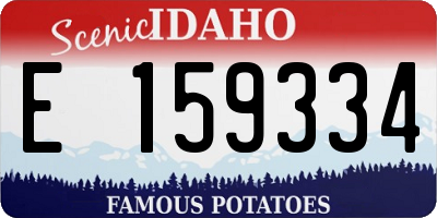 ID license plate E159334