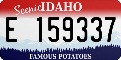 ID license plate E159337