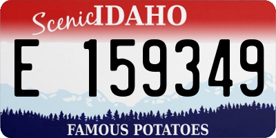 ID license plate E159349