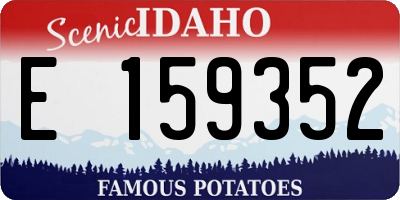 ID license plate E159352