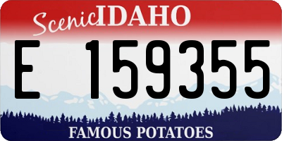 ID license plate E159355