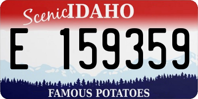 ID license plate E159359