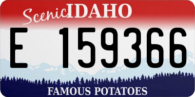 ID license plate E159366