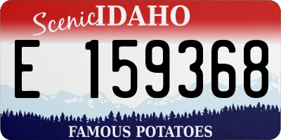 ID license plate E159368