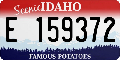 ID license plate E159372