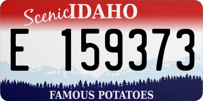 ID license plate E159373