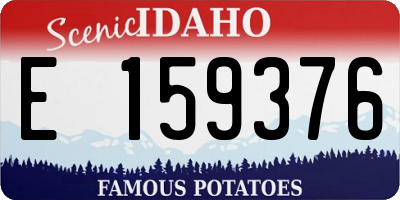 ID license plate E159376