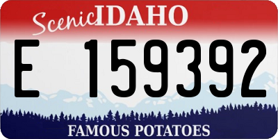 ID license plate E159392