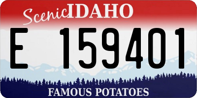 ID license plate E159401