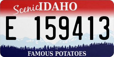 ID license plate E159413