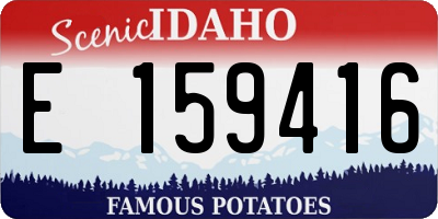 ID license plate E159416