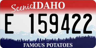 ID license plate E159422