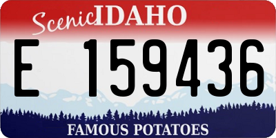 ID license plate E159436