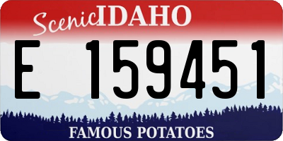 ID license plate E159451
