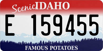 ID license plate E159455