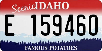 ID license plate E159460