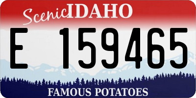 ID license plate E159465