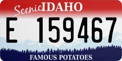 ID license plate E159467