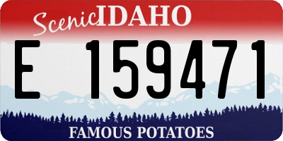 ID license plate E159471