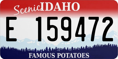 ID license plate E159472