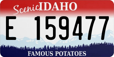 ID license plate E159477