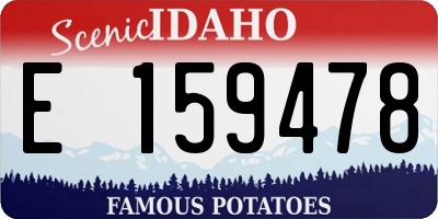 ID license plate E159478