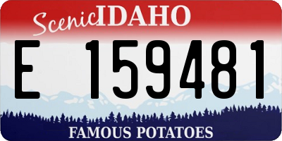 ID license plate E159481
