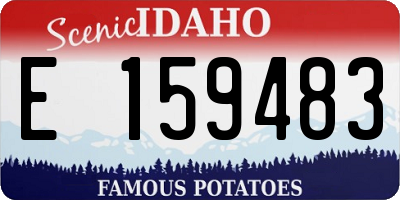 ID license plate E159483