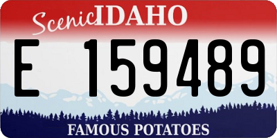 ID license plate E159489