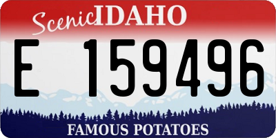 ID license plate E159496