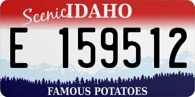 ID license plate E159512