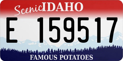 ID license plate E159517