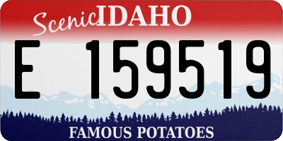 ID license plate E159519